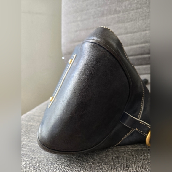 Dooney & Bourke Savannal Leather Satchel - Dark Navy - Picture 9 of 13